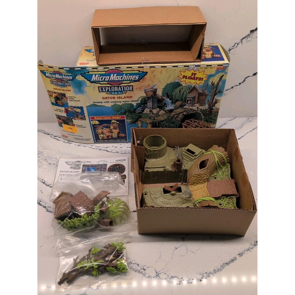 Micro Machines Gator Island Sea Exploration Playset Galoob 1997 Open Box